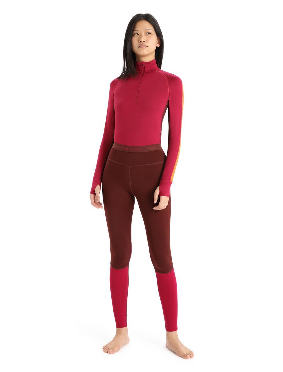 Icebreaker Merino 260 ZoneKnit™ Leggings Női Base Layers Rózsaszín | HU 1891HAPK